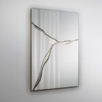 Espejo rectangular SURCOS en piezas con uniones en pan de plata