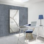 Espejo rectangular SURCOS grande en piezas con pan de plata