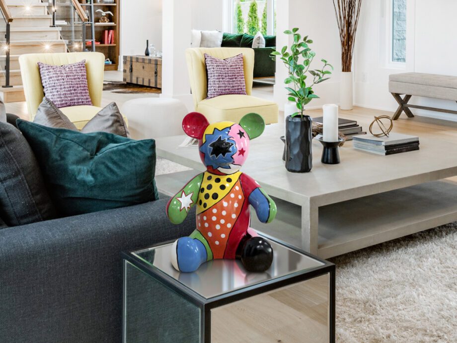 OSITO PELUCHE - Figura de peluche multicolores pop pintado a mano