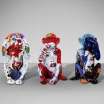 MONOS SABIOS - Set de 3 figuras de colores grafiti
