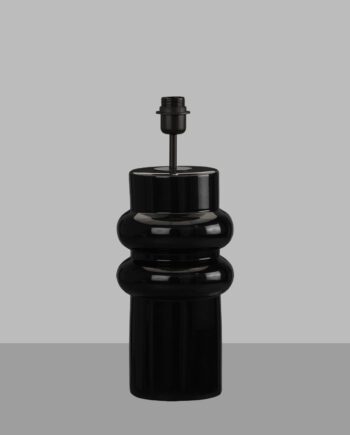 ALMERIA: Lámpara sobremesa cerámica negra brillo sin pantalla,  S8213080NSP Acb Iluminación.  47,5 cm altura.