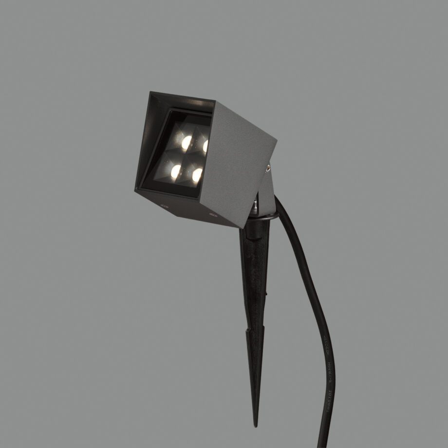 Estaca APUS pincho exterior antracita texturado con 6w Led ACB Iluminación