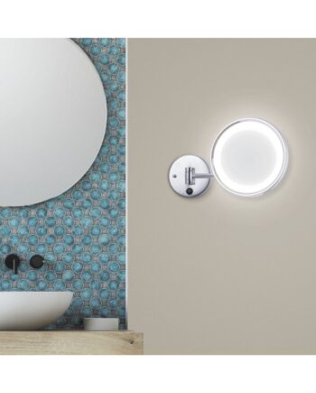 Espejo baño REFLEX con espejo aumento x3 e interruptor con 8w Led en luz neutra