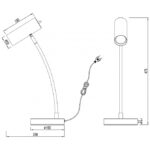 Flexo ANTIA laton para bombilla gu10 LED