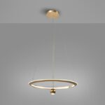 Lámpara ORANE redonda dorada y esfera central de 46W Led Schuller