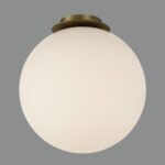 Plafón PARMA de esfera opal grande con base dorada ACB Iluminación