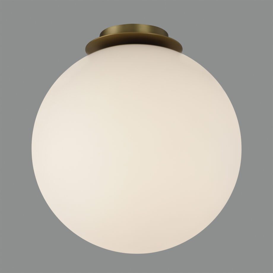 Plafón PARMA de esfera opal grande con base dorada ACB Iluminación