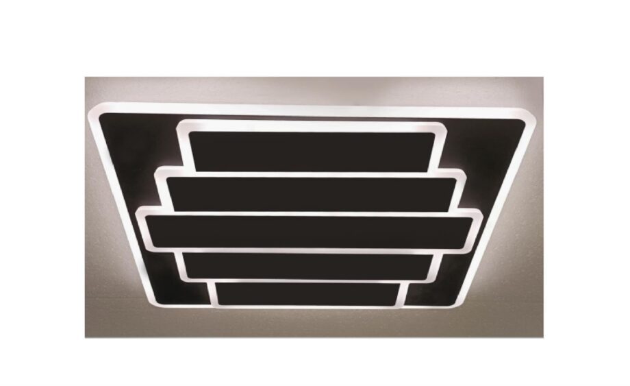 Plafón - Aplique Led TEKTRUM negro con cristal