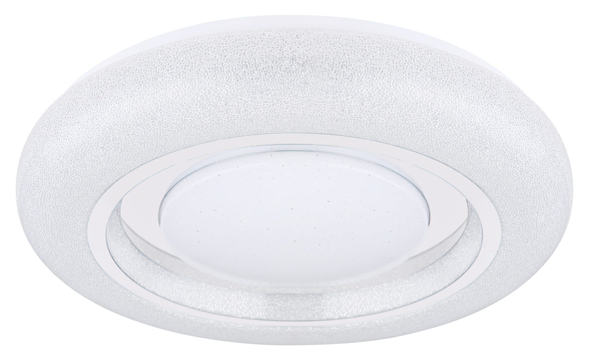 Plafón RADA blanco y cromo redondo de 40w con mando a distancia