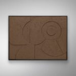 Bajorrelieve MORPHOS composición geométrica con marco negro