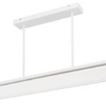 Lámpara en línea MURPHY grande blanca con 50W Led y RGB con mando