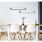 Lámpara en línea COCO negra con 55W Led con mando