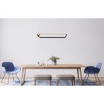 Lámpara en línea COCO negra con 36W Led con mando