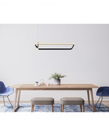 Lámpara en línea COCO negra con 36W Led con mando