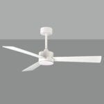 Ventilador de aspas reversibles blanco o madera SHAMAL Blanco con 22W Led 132cm