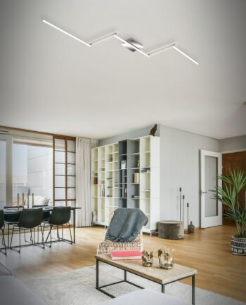 Aplique de pared - plafón níquel efecto luz indirecta 24W Led con APP