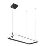 Lámpara en línea COCO negra con 36W Led con mando