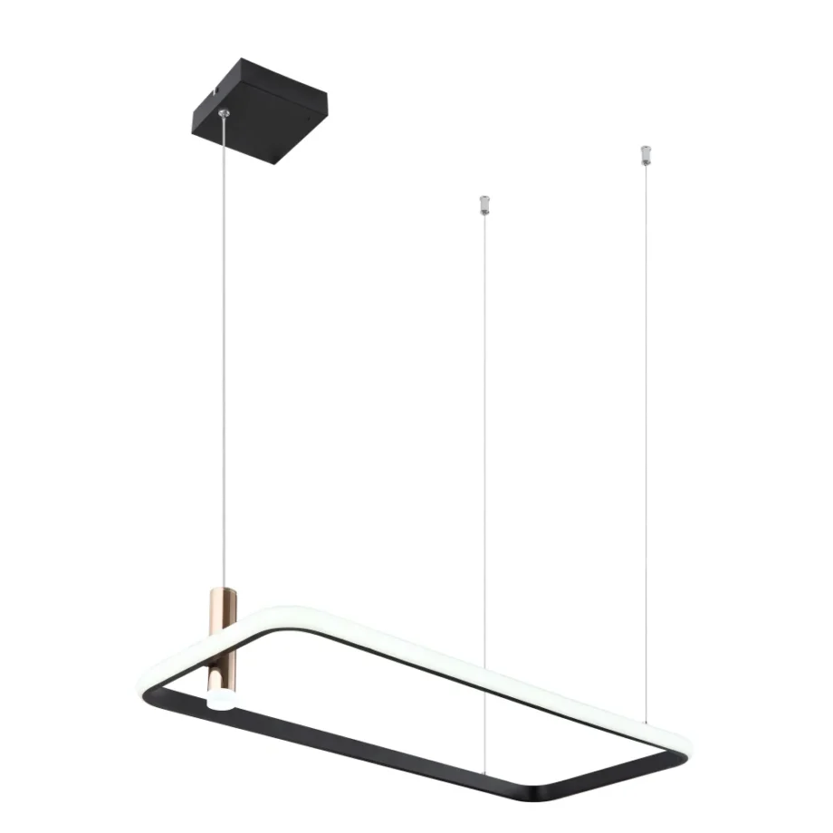 Lámpara en línea COCO negra con 36W Led con mando