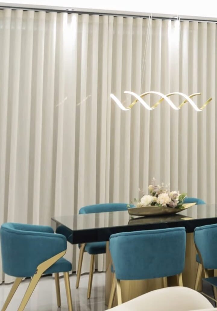 Lámpara DIDO en línea espiral oro con 33W Led Schuller