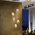 ROCIO - Lámpara oro y negro de 5 luces con 25w Led