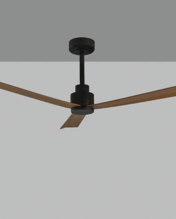Ventilador de aspas GREGAL Negro y aspas nogal sin luz ACB Iluminación