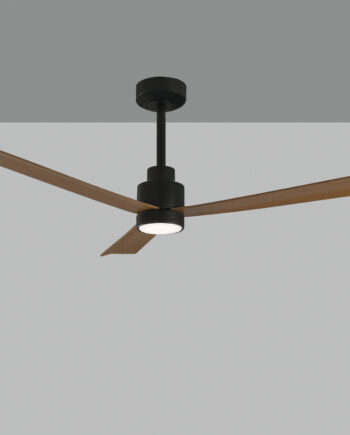 Ventilador de aspas GREGAL Negro y nogal con 18w Led ACB Iluminación