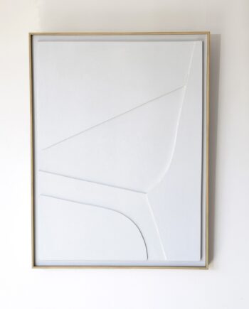 Cuadro RELIEVE GRIS CLARO N1 con marco de madera