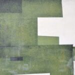 Cuadro PERSPECTIVA EN VERDE N1 con marco de madera y cristal
