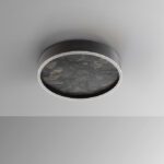 STONE - Plafón LED CCT 36+20W acabado negro y difusor efecto pizarra