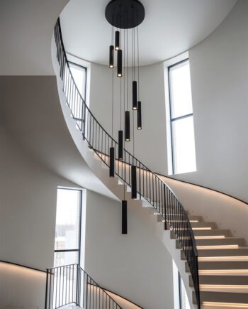 Lámpara de 10 cilindros negros con bombillas gu10 Led Silvioss