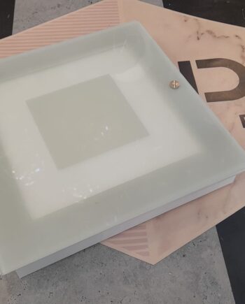 Plafón CRISTAL BLANCO cuadrado 18W Led luz 6000k Lumsevi