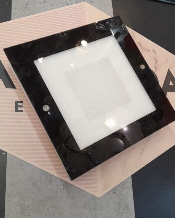 Plafón CRISTAL NEGRO cuadrado 18W Led luz 6000k Lumsevi