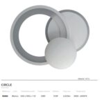 Plafón CIRCLE circulos blancos con mando distancia 55W Led Lumsevi