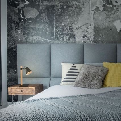 Lámpara sobremesa TALE de madera y negro orientable Briloner