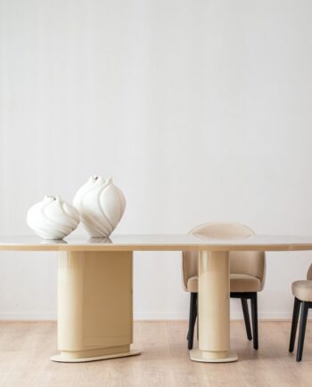 Mesa de comedor DUNE lacado y cerámico VP Interiorismo