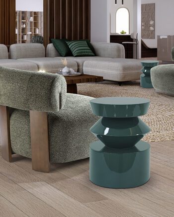 Mesa auxiliar CLON verde oscuro brillo Schuller