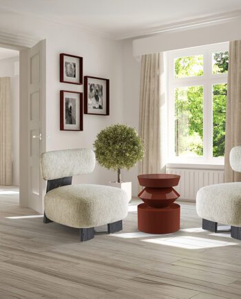 Mesa auxiliar CLON rojo oscuro brillo Schuller