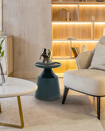 Mesa auxiliar MINA verde brillo Schuller