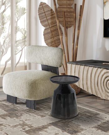 Mesa auxiliar MINA negro brillo Schuller