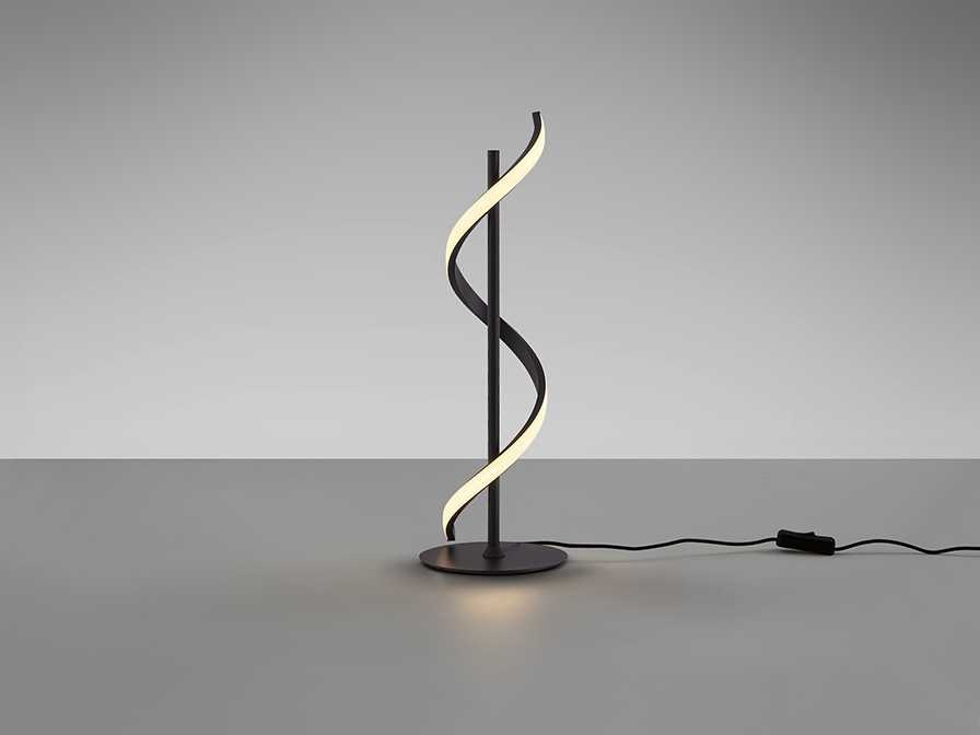 Lámpara sobremesa BOA metal negro mate con 13W Led Schuller