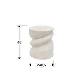 Mesa auxiliar SALOMON blanca textura cemento Schuller