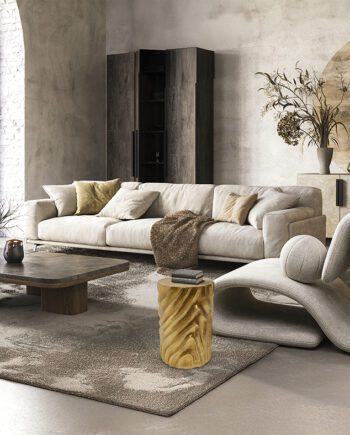 Mesa auxiliar TORSA color dorado patinado Schuller