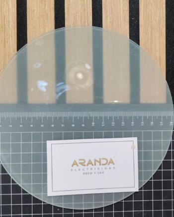 Cristal repuesto - redondo plano para downlight mate