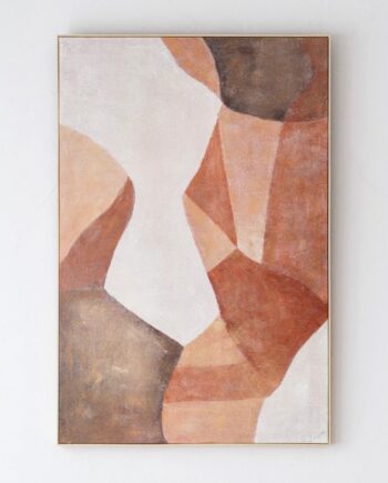 Cuadro ABSTRACTO SOMBRAS EN OCRE N2 con marco natural VP Interiorismo