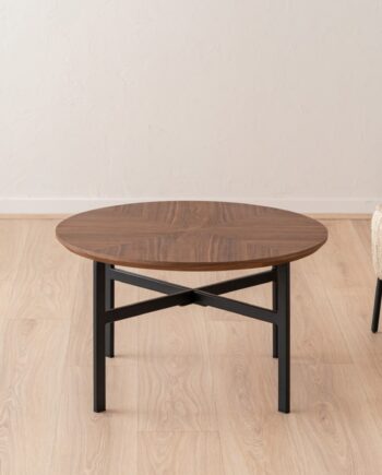 Mesa de centro SAND nogal y metal VP Interiorismo