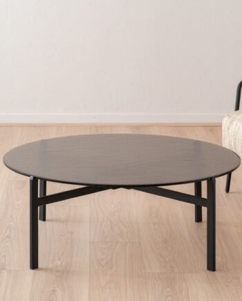 Mesa de centro cristal texturizado y metal VP Interiorismo