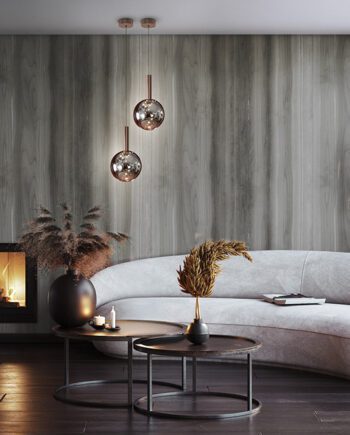 Lámpara colgante SAPORE marrón bronce con tulipa cristal smoke 5,6w Led Schuller