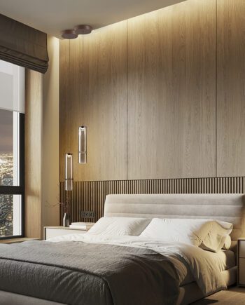 Lámpara colgante CAÑAS marrón bronce con tulipa cristal 3w Led Schuller