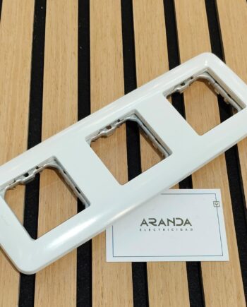 Placa Simon 27 de 3 elementos blanco nieve 27630-35