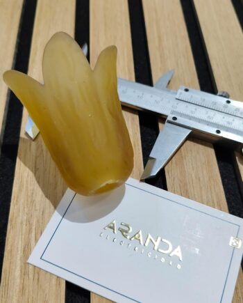 Tulipa de cristal flor ámbar de cinco picos alta para agujero 1,0 cm G4.